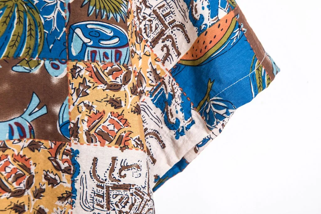 Самая красивая рубашка! Мужская этническая с коротким рукавом Повседневная