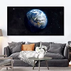 Картина на холсте в скандинавском стиле, настенный постер с изображением земли, галактики, планеты, космоса, звезд, Современное украшение для домашнего декора