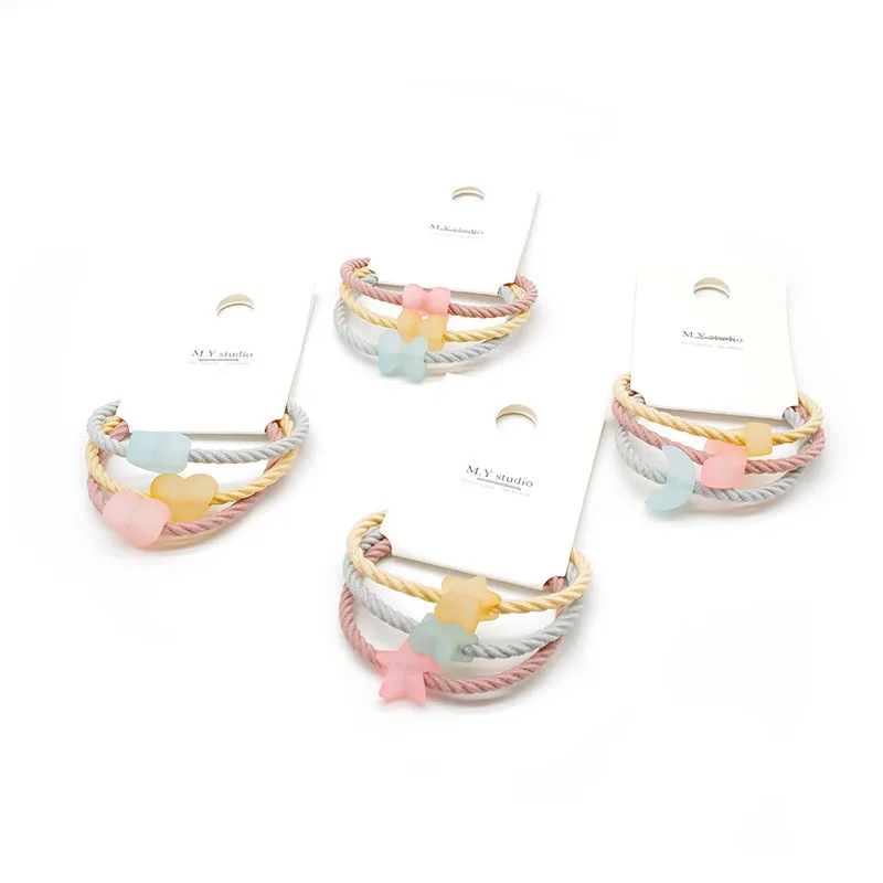 3 шт. милые эластичные ленты ручной работы желеобразного цвета для девочек со