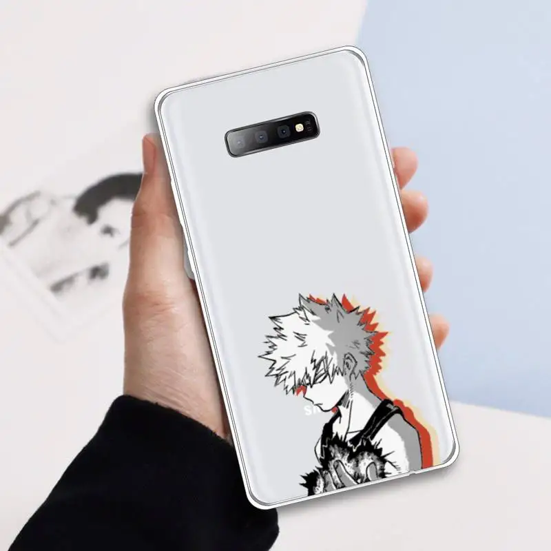

My Hero Academia Japan aime Phone Case Transparent For Samsung Galaxy A 71 21s S note 8 9 10 plus 20 ultra