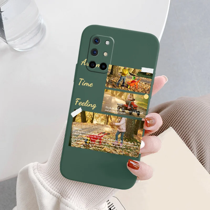 

Postcard Kid Square Camera Lens Protection Soft Case For Oneplus 8t 9 9pro 9r pro Ultra Thin Liquid Silicone Phone Cover Funda