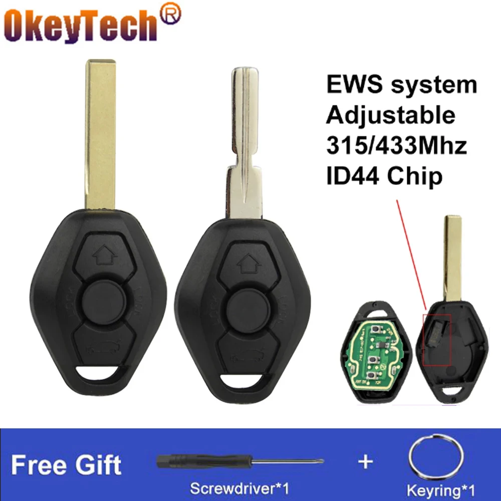 OkeyTech для BMW X3 X5 Z3 Z4 1/3/5/7 серии E38 E39 E46 3 кнопки дистанционный ключ автомобиля 315/433 МГц