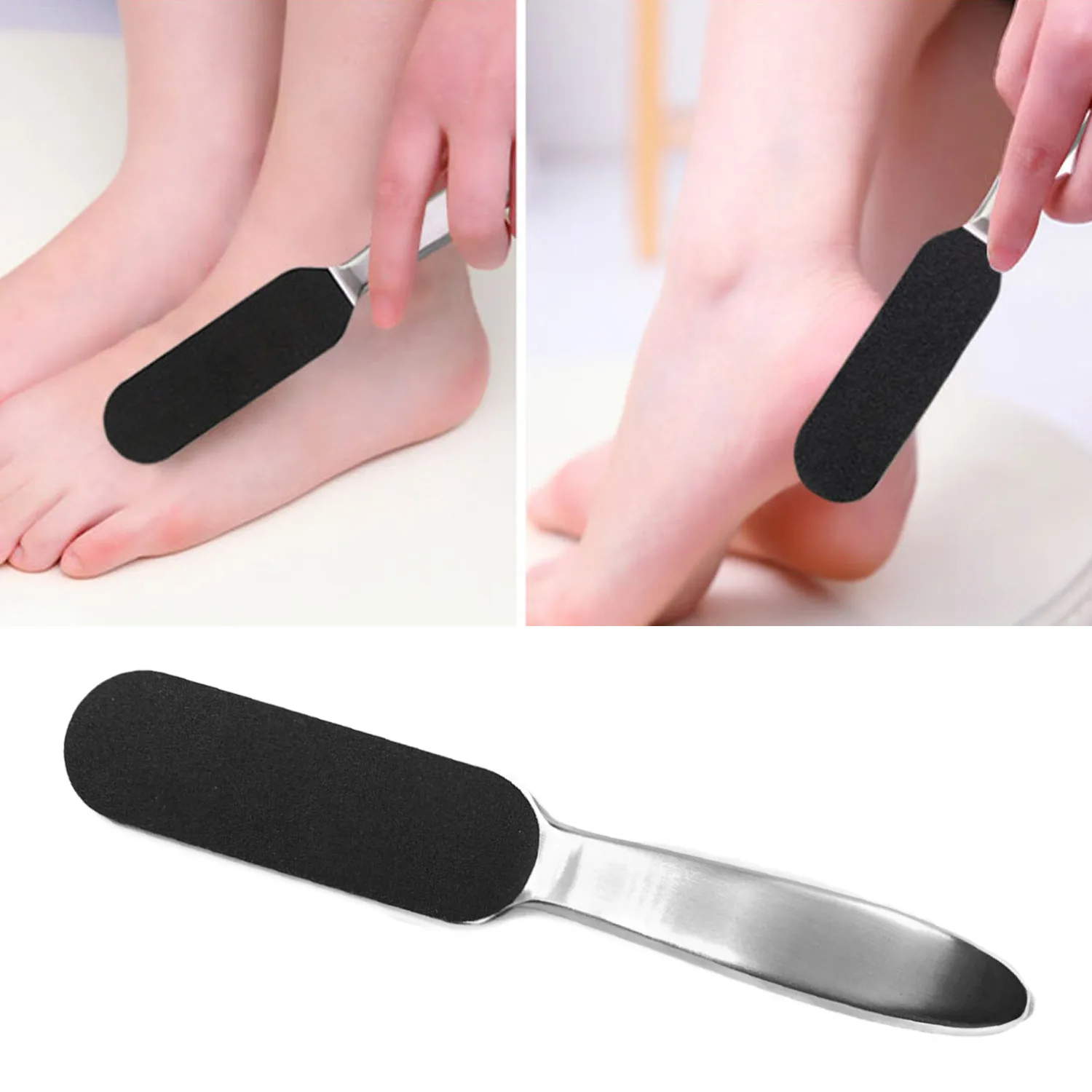 Двухсторонняя пилка для ног инструменты педикюра + 10 сухих шлифовальных бумаг