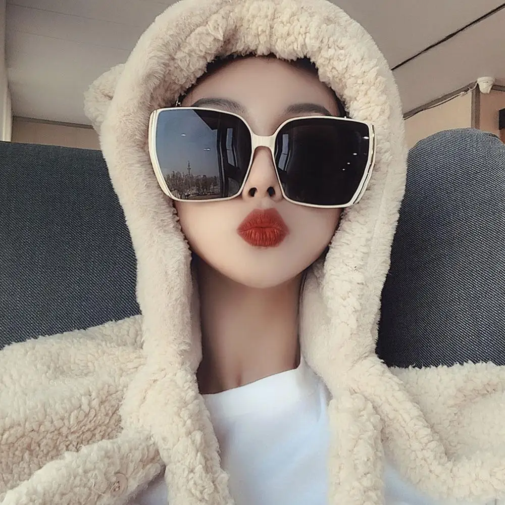 Модные ретро простые большие солнцезащитные очки с широкой оправой|Водительские