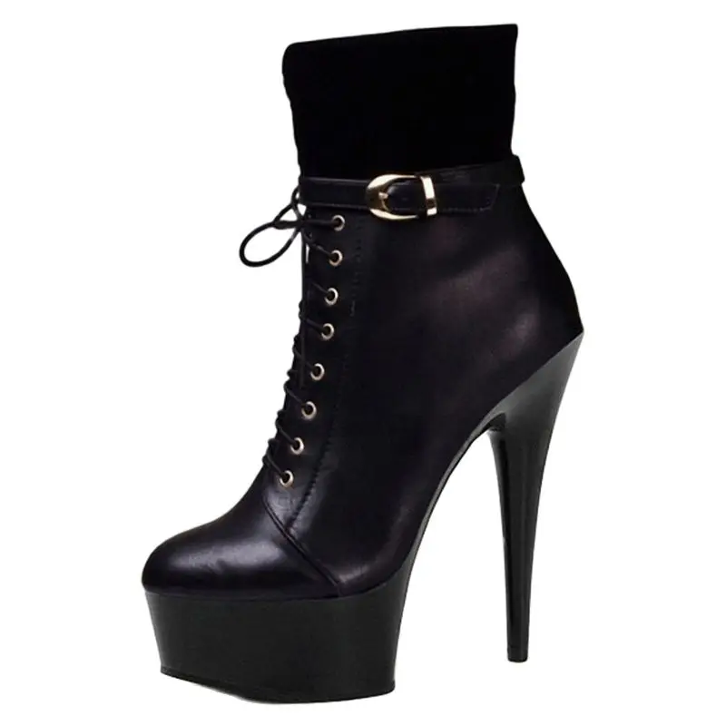 Модная обувь на ультра высоком каблуке 15 см модные туфли-лодочки шнуровке