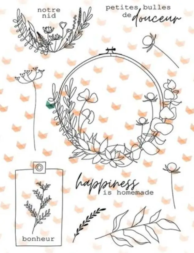 

Прозрачная печать с французской гирляндой для скрапбукинга своими руками/изготовления карт c643