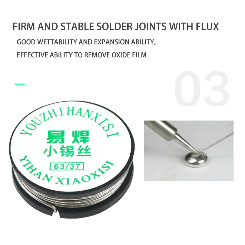 Проволока для пайки 1 мм с Флюсом Оловянно-свинцовым канифольным сердечником