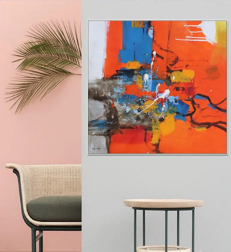 Kopen Abstracte Olieverf Abstract Schilderen Canvas Art Wall Opknoping Master Slaapkamer Decor Schilderen Abstract Grote Abstracte Schilderen
