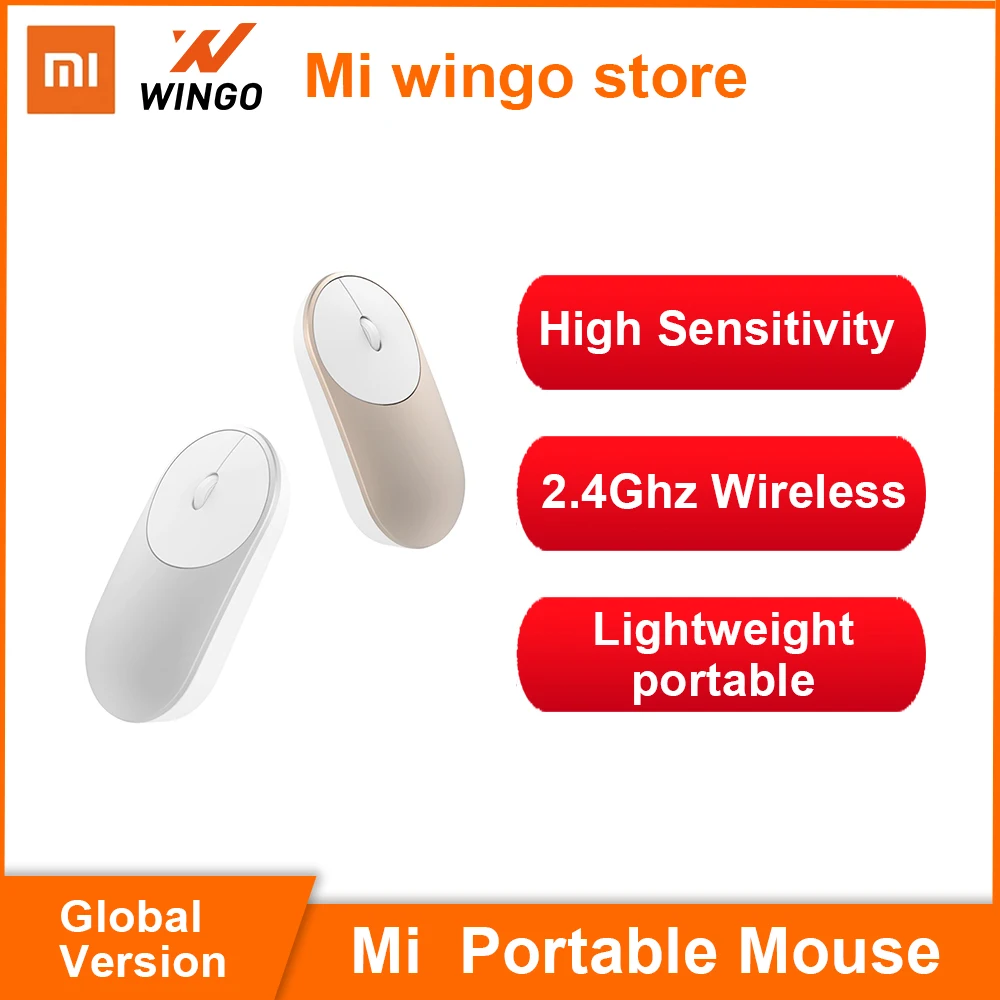 

Original Xiaomi Mi Wireless Portable Mouse Game Mouses Aluminium Alloy ABS Material 2.4GHz WiFi Bluetooth 4.0 Control for Laptop