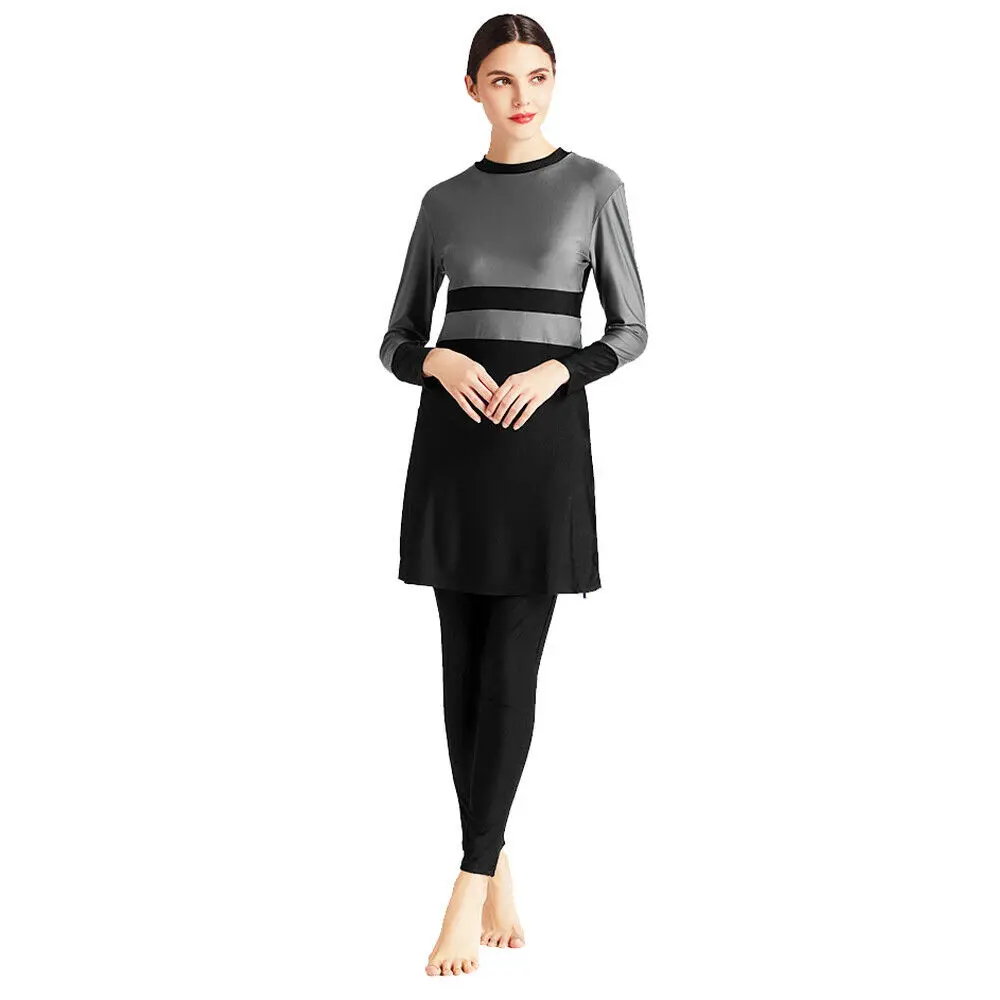 Мусульманский женский бикини Исламский купальник с полным покрытием тонкий Топ