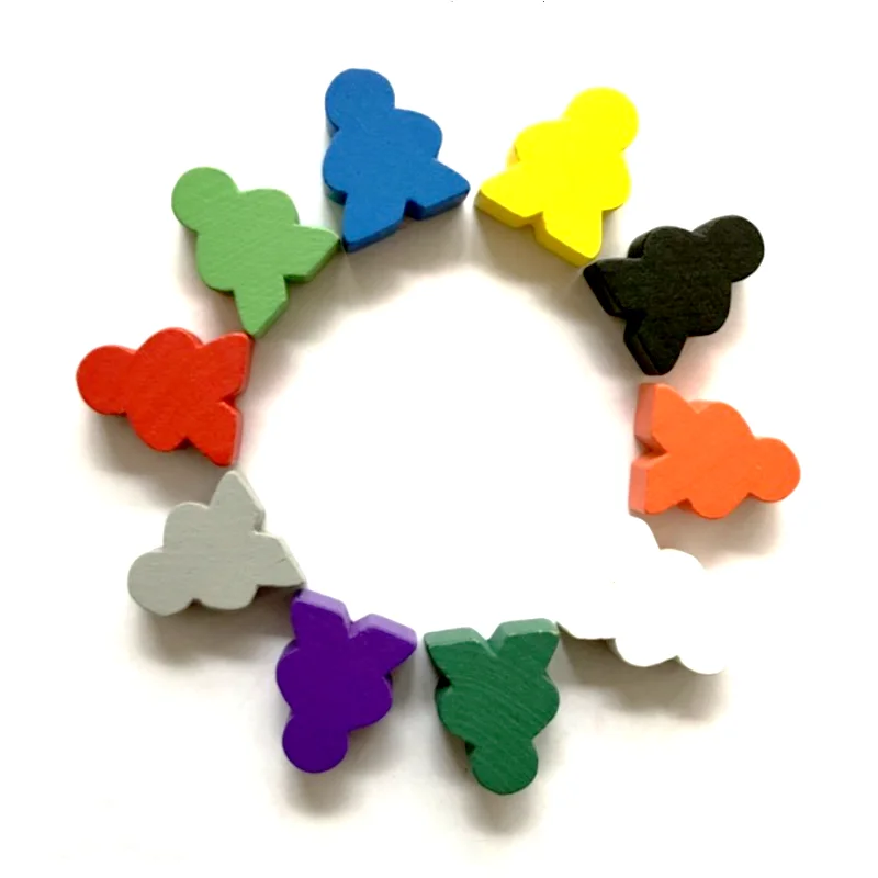 

23mm 7PCS Wooden Checkers Ludo Board Game Pawns Board Game Pieces 7 Colors Wooden Game Pieces Board Game Accessories