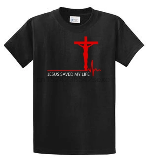 Мужские футболки с принтом Jesus Save My Life Reg and Big Tall port Co |