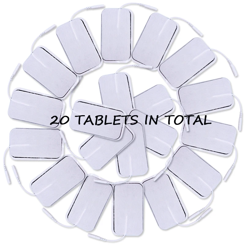 20 шт электрический стимулятор мышц 9x5 см Многоразовые ТЭНов контактной площадки