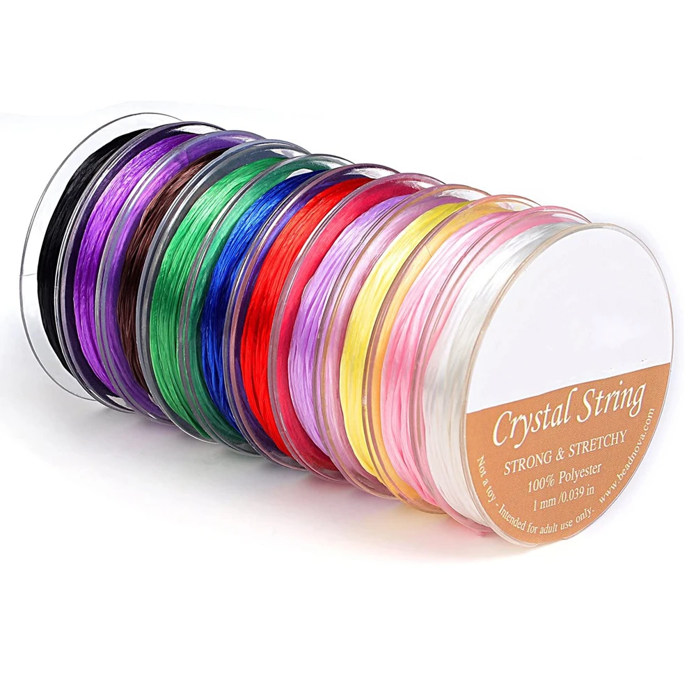 11 Colors 0.8mm Crystal DIY Beading Stretch Cords Elastic Line Jewelry Making Supply Wire String jewellery thread String Thread