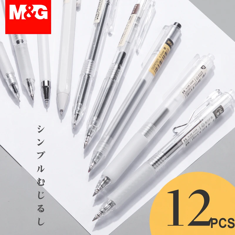 M&G Neutral Gel Pen  0.35mm/0.5mm black signature pen ultra fine Needle/Bullet Point Japanese simple Gel Pen