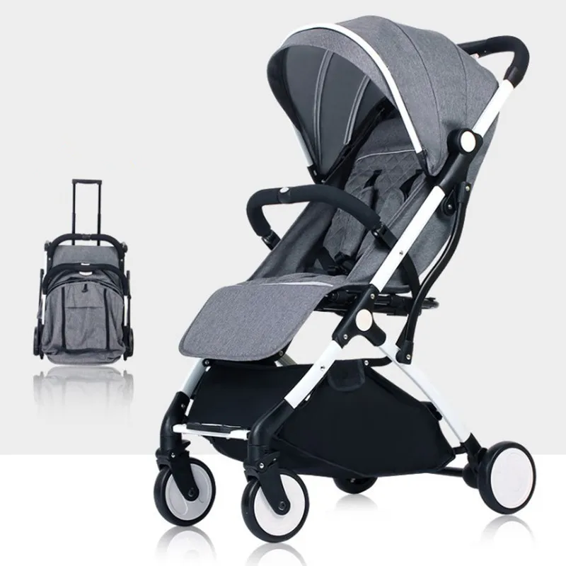 Dark gray 7 кг легкая переносная Складная Роскошная детская коляска s Горячая мама детская коляска yoya Plus 3 зонт розовая коляска - Цвет: Dark gray