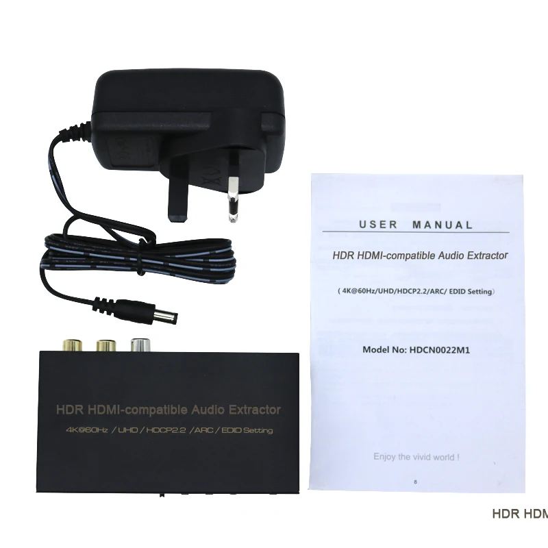 Larryjoe HDR HDMI совместимый аудио экстрактор 4K @ 60Hz UHD HDCP2.2 ARC EDID настройки 2 0 V