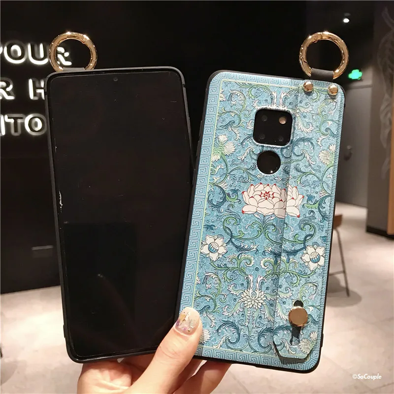Ремешок на запястье Мягкий ТПУ чехол для телефона huawei P20 P30 Pro Lite Honor 10 20 mate 30 Nova 3i 5i 2s