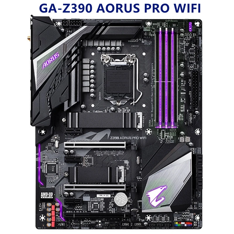 Для б/у Gigabyte Z390 AORUS PRO WIfI оригинальная материнская плата DDR4 Игровая LGA 1151 HDMI 32 Гб M.2