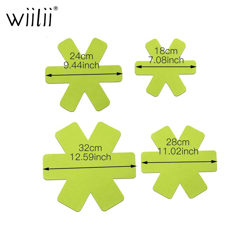 6 шт. протекторы для кастрюль разделители горшков Нескользящие подставки чайных