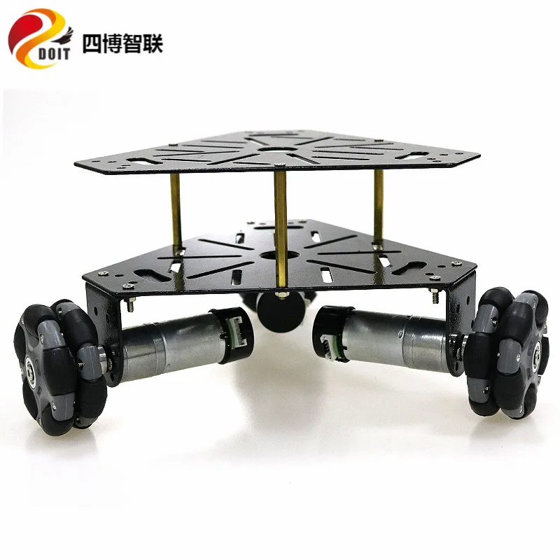 SZDOIT двойной-Слои в металлическом корпусе 3WD RC робот танк шасси автомобиля