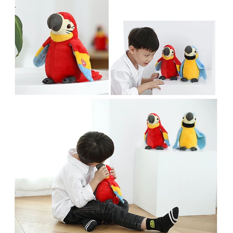 

Talking Parrot Plush Electronic Bird Pet for Kids Early Education Toy