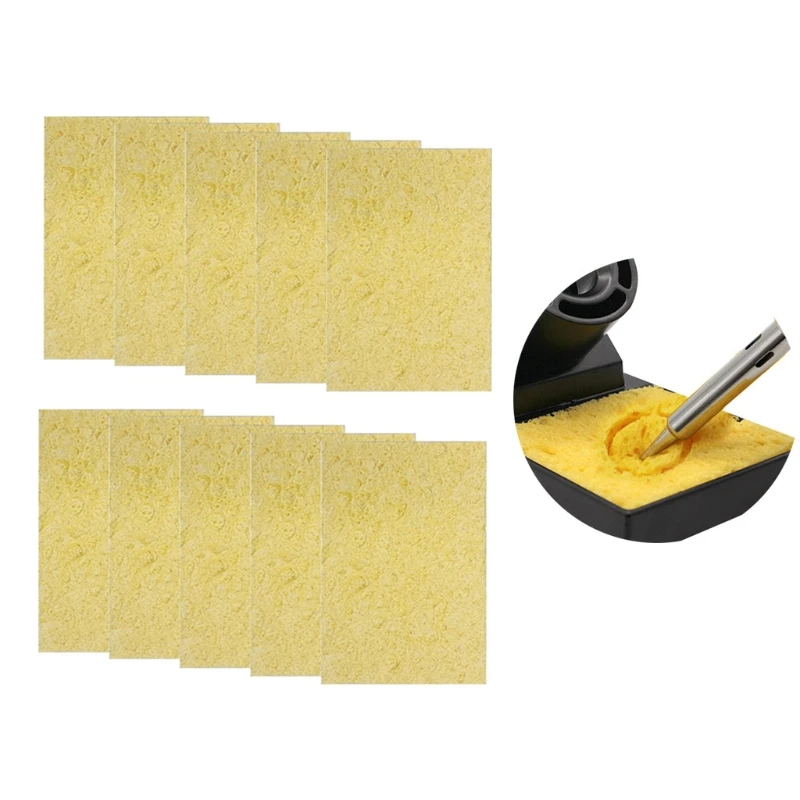 

10Pcs Soldering Tip Cleaning Sponge High Temperature Resistant Replacemen Sponge QX2E