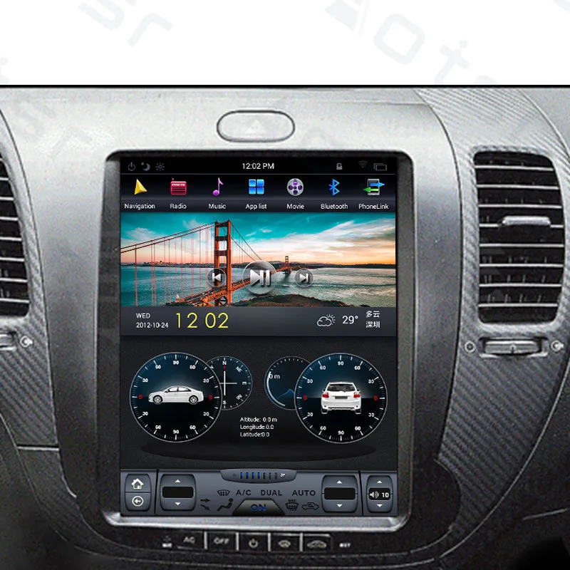 Автомобильная Мультимедийная система на Android 8 1 экран 10 4 дюйма GPS-навигатор Wi-Fi
