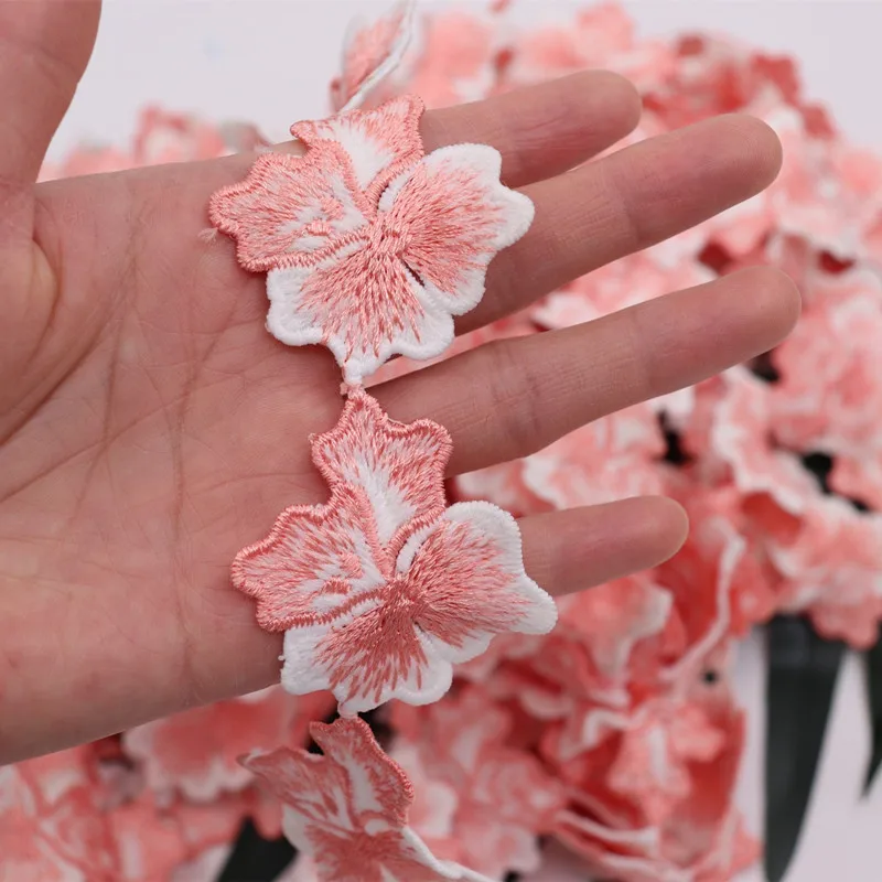 

1 Yard Milk Fiber Flower Lace Trmming Embroidered Leaf Lace Trim Dress Clothes Sewing Lace Appliques Headband Handcrafts FL19