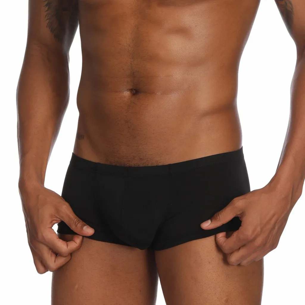 

Mens Boxer Underwear Sexy Underpants Solid Ice Silk Bulge Pouch Sexy Boxershorts Men Breathable Underpants Men Boxers Underwear