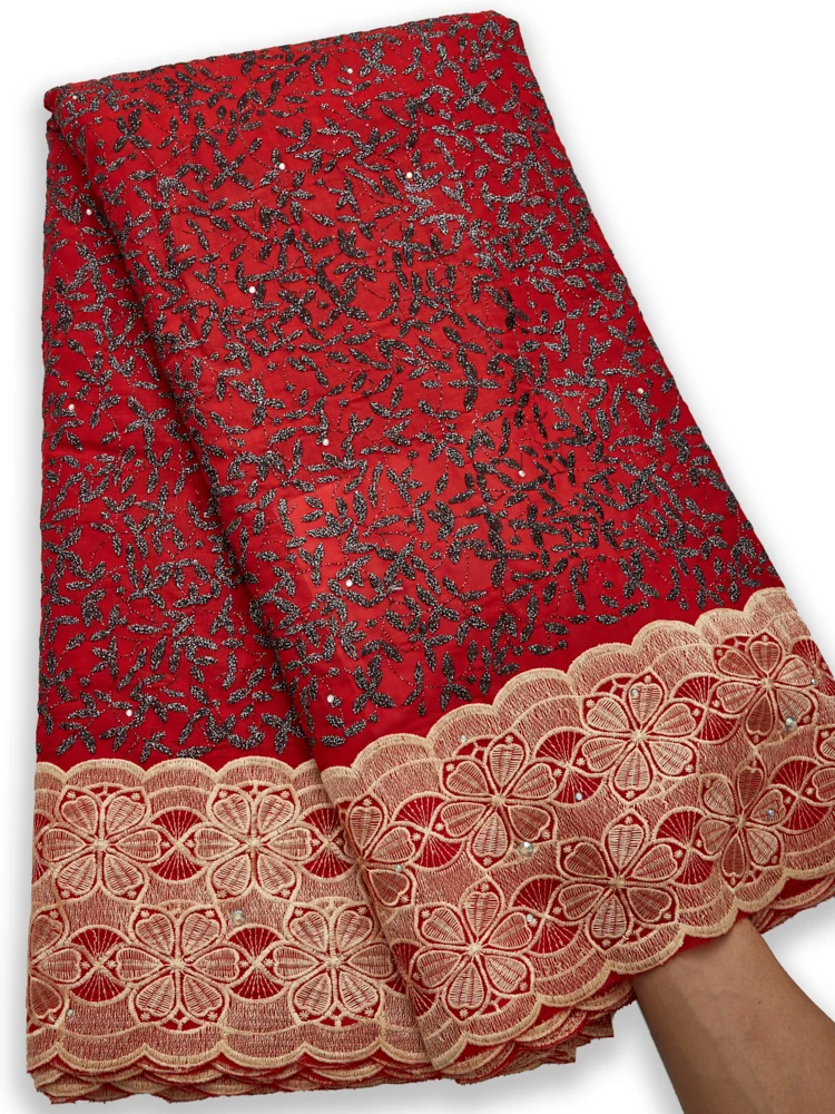 

Африканская хлопчатобумажная кружевная ткань, высокое качество, 2022 Swiss маркизет кружевные ткани с Стразы, вечернее платье для нигерийских ж...