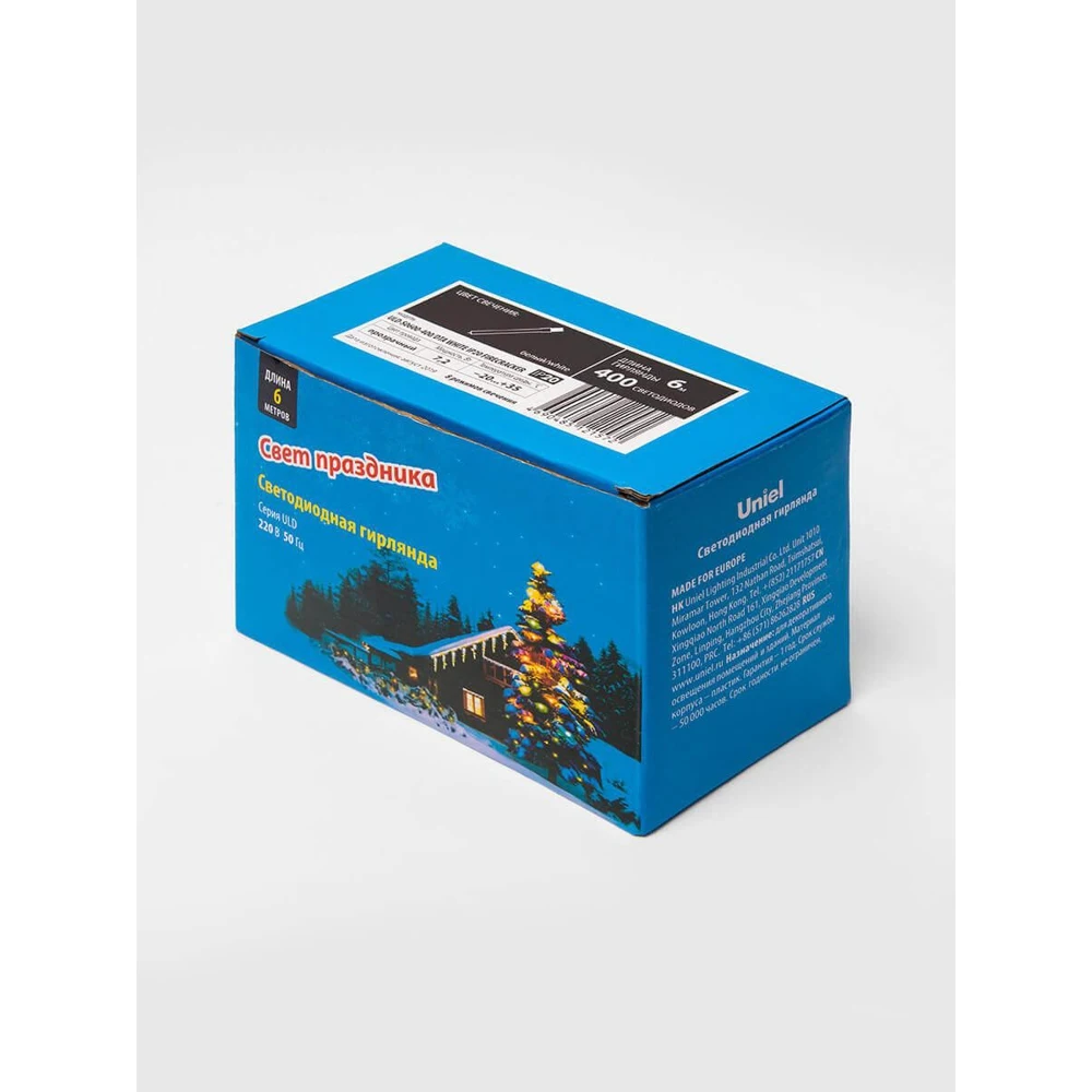 Огненные LED-гирлянды и гирлянда праздничных ламп Mall Eaves Garden Stage Outdoor Lighting Strings Uniel ULD-S0600-400/DTA White IP20.