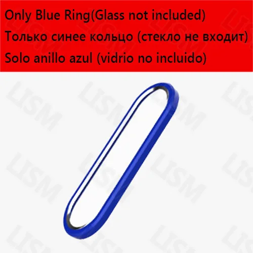 Only Blue Ring Для задней камеры Xiao mi 9 mi 9 SE Red mi Note 8/7/Pro Алюминиевый чехол с металлическим кольцом для защиты экрана или с задней стеклянной пленкой для объектива - Цвет: Only Blue Ring