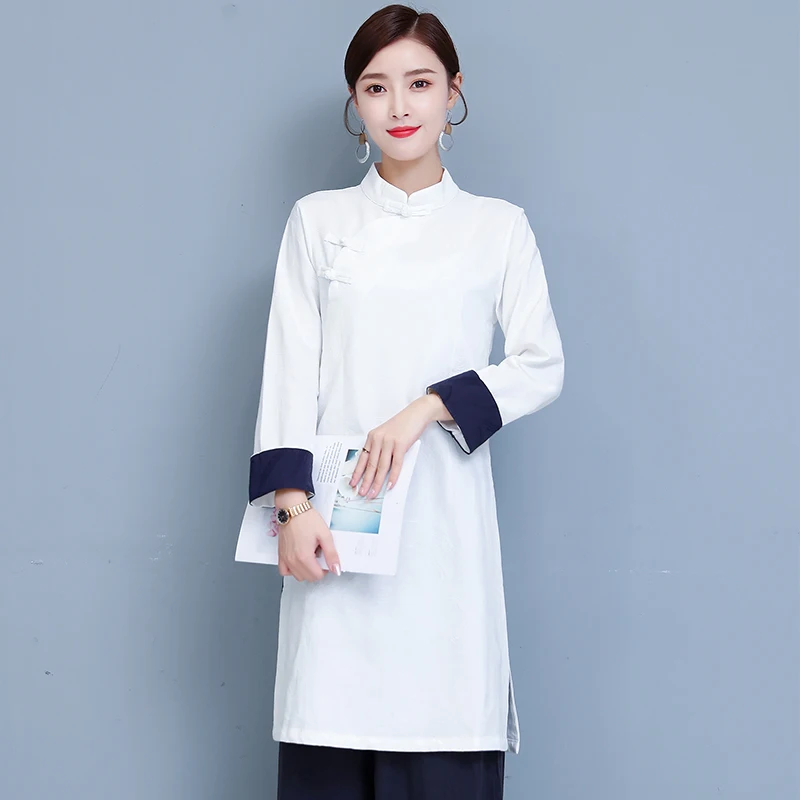 

Tang suit cotton Linen ethnic garment Chinese style costume tai chi kung fu sets Asian casual retro clothing