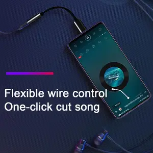 Адаптер для наушников с разъемом USB Type-C на штекер 3,5 мм, AUX адаптер Type-C 3,5, аудиокабель-конвертер для Huawei Mate10 P20 Xiaomi 6