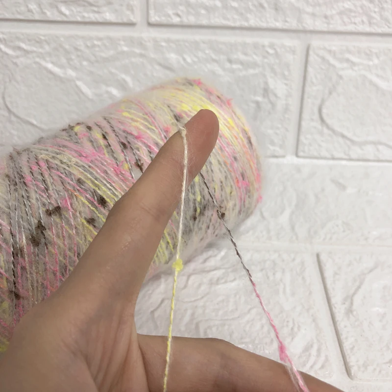 Новинка 500 г мягкая красочная плюшевая мохеровая пряжа с космической окраской 17%