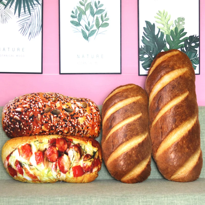 Креативная имитация 3D подушки для хлеба ветчины кунжута хлеб плюшевая игрушка