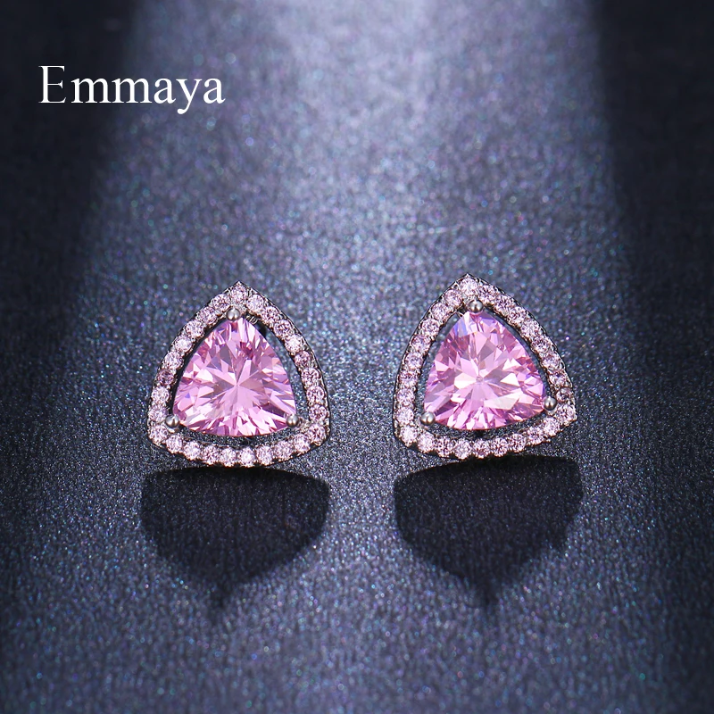 Emmaya Изысканная модель треугольной формы с кубическим цирконием два цвета