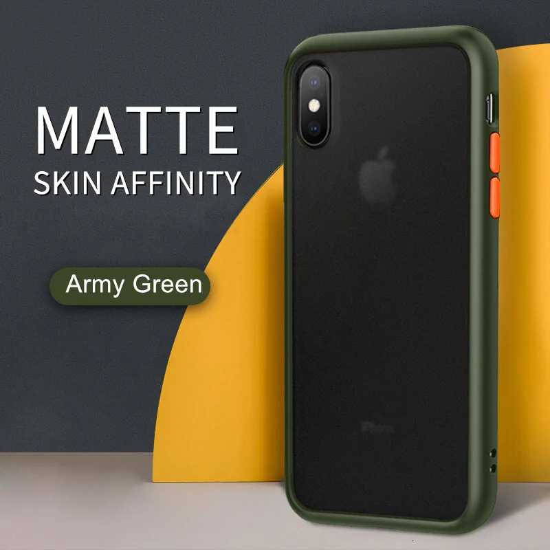 Роскошные аксессуары для iphone X XS XR Max 8 7 6S Plus 11 Pro Удобная текстура скраб для iphone 11 чехол эстетический чехол - Цвет: ArmyGreen jls