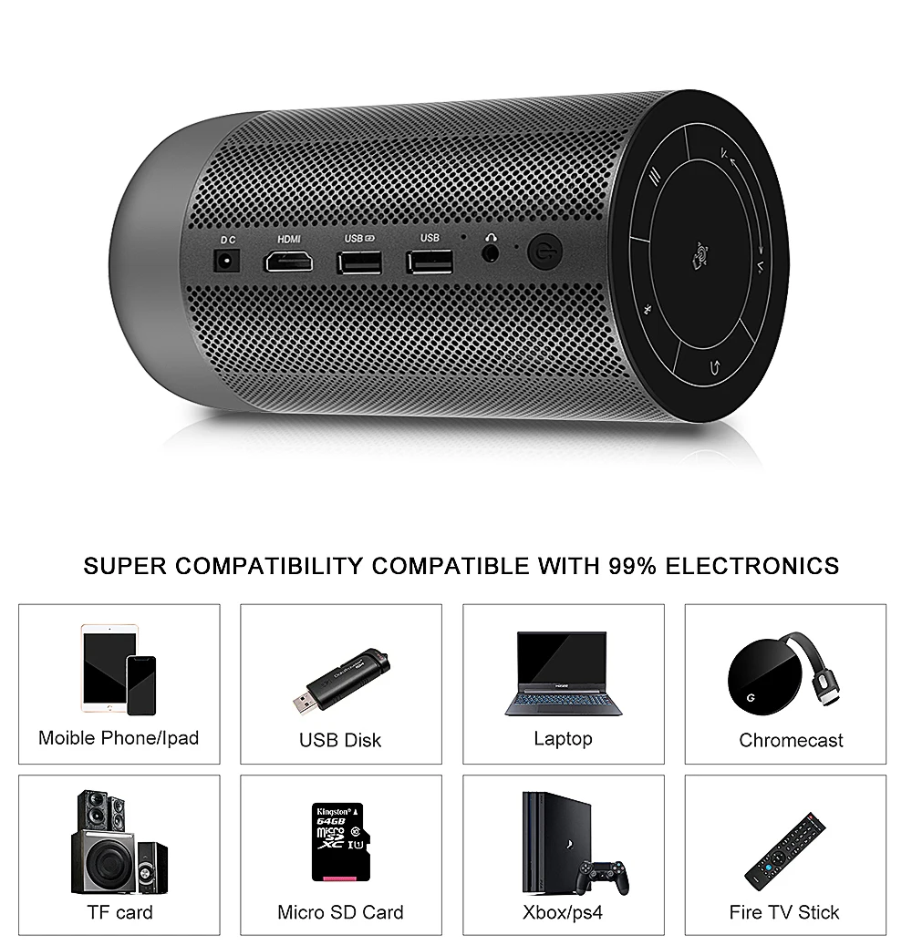 Salange P9 DLP Full HD Projector Mini 1080P Proyector 3D Android Led Mobile Projetor WIFI Bluetooth 8000mAH Battery Video Beamer