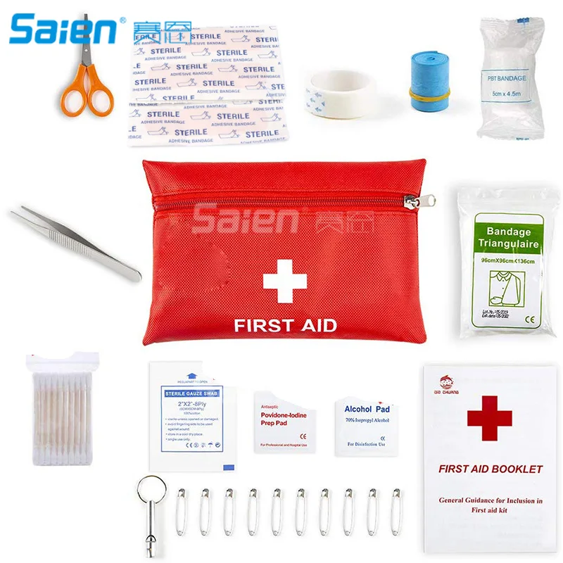 

Small Travel First Aid Kit, Treat and Protect Most Injuries,Ready for Emergency at Home, Outdoors, Car, Camping, Workplace, Hiki