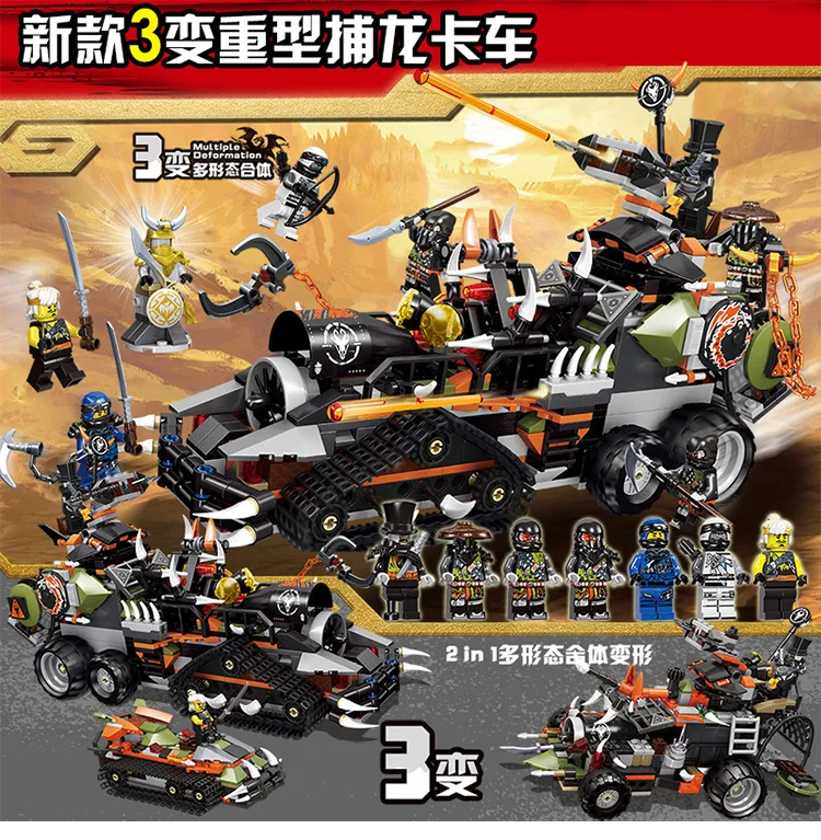 

New 2021 737 PCS 91055 Compatible goes Dragon Warriors Vehicle Building Sets for Kids Blocks Children Model Educational Toys