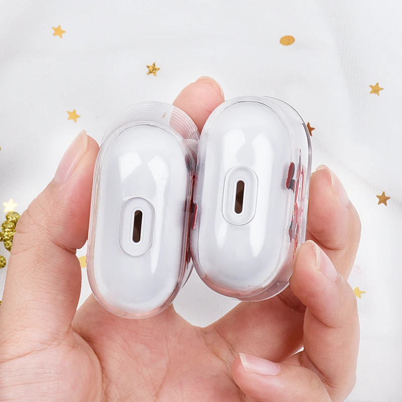 Милый мультяшный прозрачный ПК чехол для наушников для AirPods ультра тонкая беспроводная гарнитура защитный чехол для Apple Airpods 2 1
