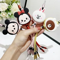 disney mickey 3 in 1 retractable usb cable for iphone charging charger micro for android type c mobile phone cables