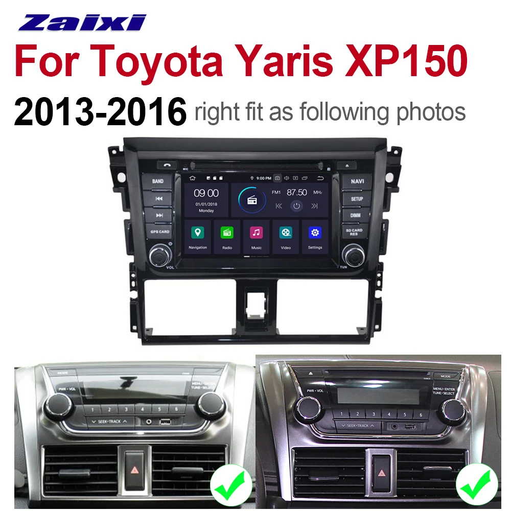 Автомобильный мультимедийный плеер ZaiXi 2 Din Android 9 автомобильное радио для Toyota Yaris