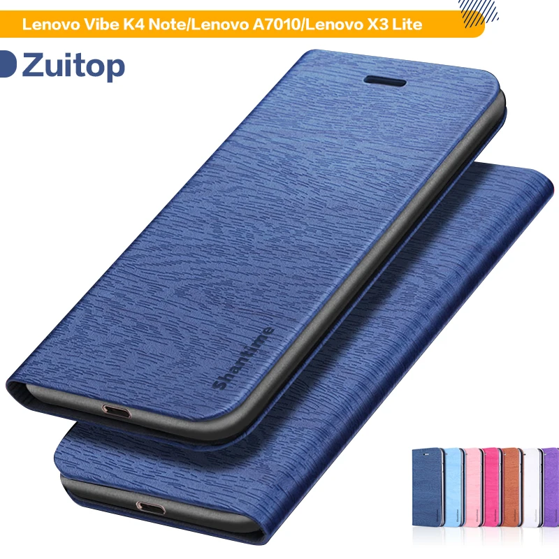 Чехол из искусственной кожи под дерево для Lenovo Vibe K4 Note чехол A7010 X3 Lite деловой