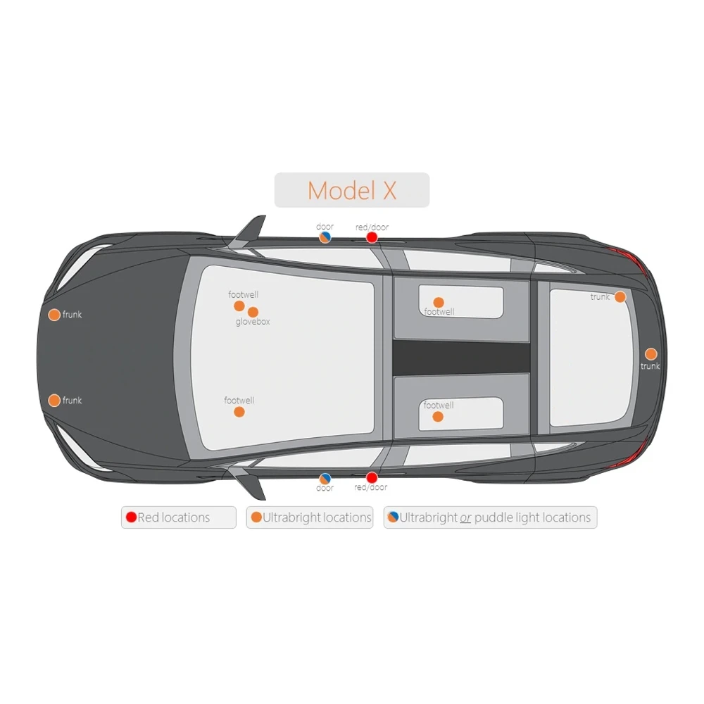 QCDIN ультра-яркая для TESLA OEM Светодиодная лампа для освещения салона автомобиля дверь багажник для ног GloveBox светильник для TESLA модель X S 3