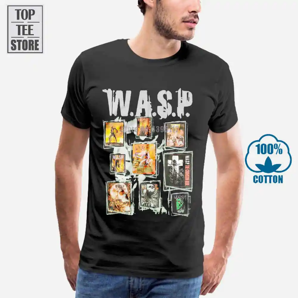 W A S P Heavy Metal Band Ratt Quiet Riot футболка Размеры: до 7Xl хипстерские футболки с круглым