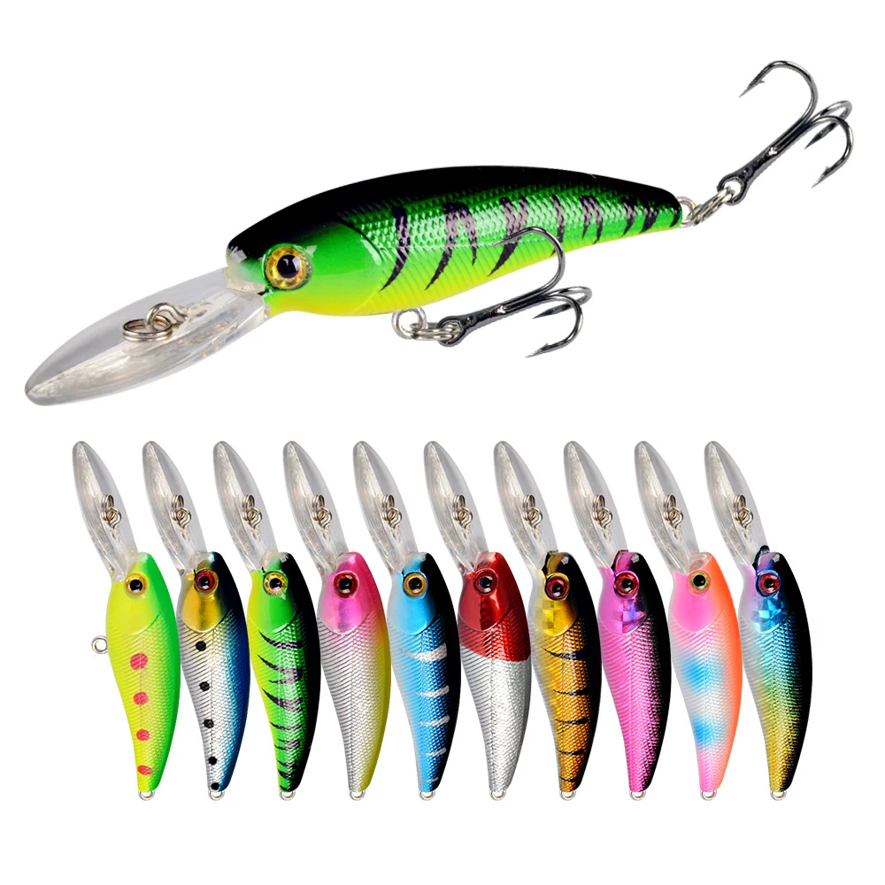 

1PCS Floating Minnow Fishing Lures Wobblers For Trolling Crankbaits 9cm 7.5g Artificial Hard Baits All For Fishing Bass Carp