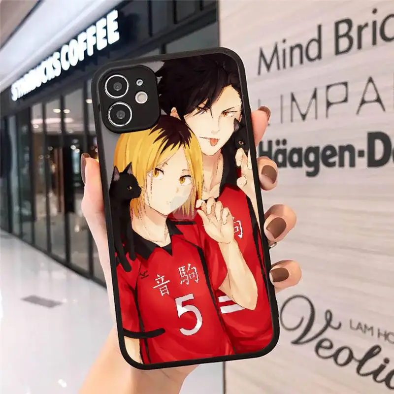 

Anime Kenma Kozume Of Haikyuu Phone Case Matte Transparent for iPhone 7 8 11 12 s mini pro X XS XR MAX Plus cover funda